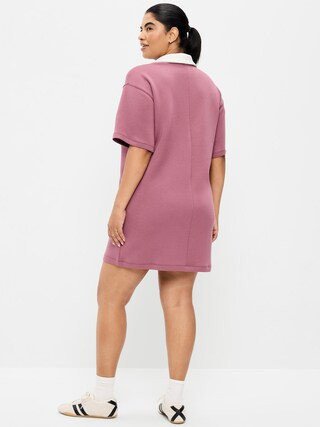 Bounce Fleece Short-Sleeve Polo Dress | Old Navy (US)