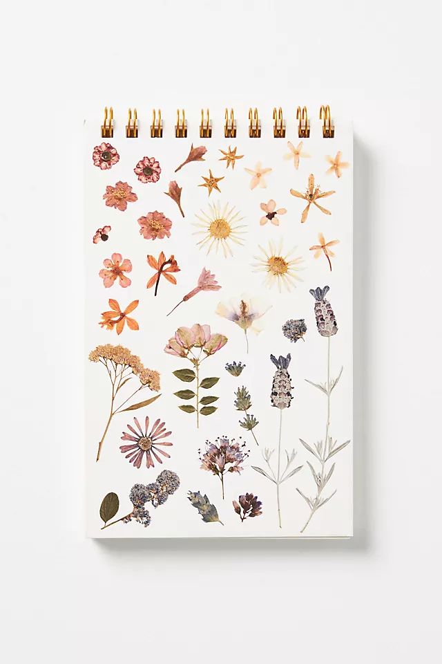 Adelfi Floral Pressed Notebook | Anthropologie (US)