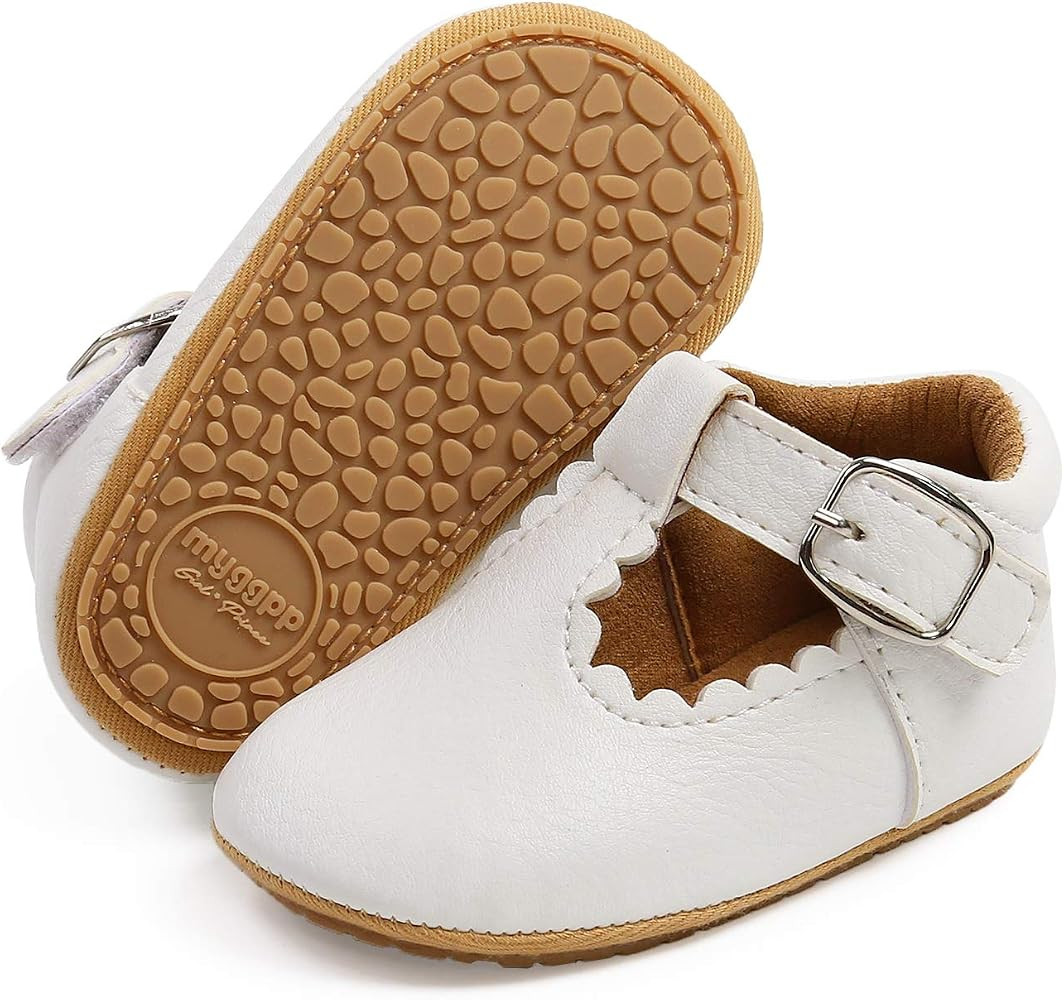 SOFMUO Baby Boys Girls Lace Up Leather Sneakers Soft Rubber Sole Infant Moccasins Newborn Oxford ... | Amazon (US)