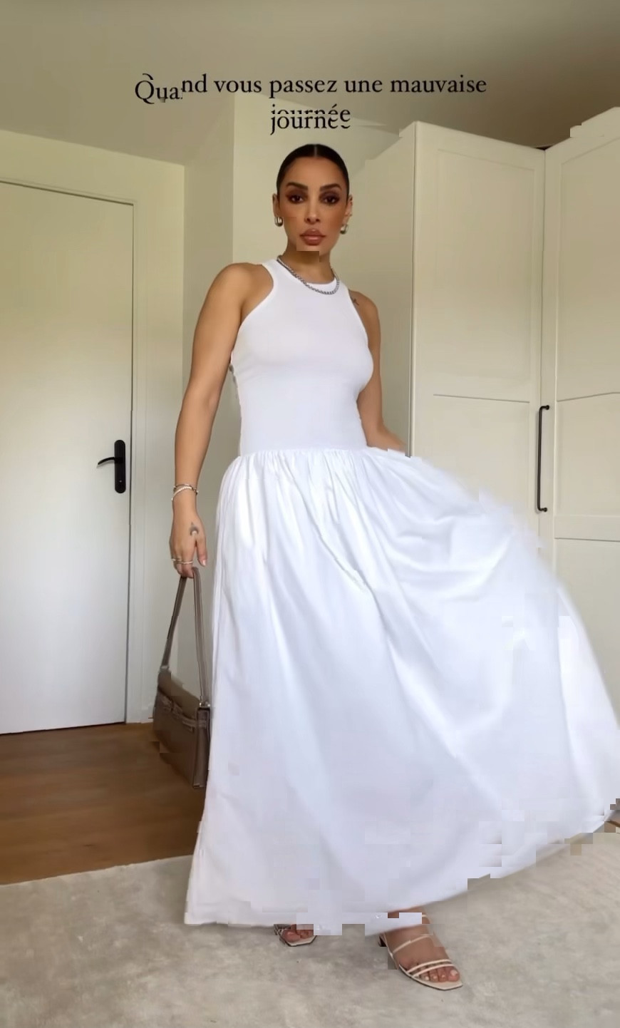 Robe maxi blanche, jupe avec jupe volumineuse blanche

#LTKstyletip #LTKFind