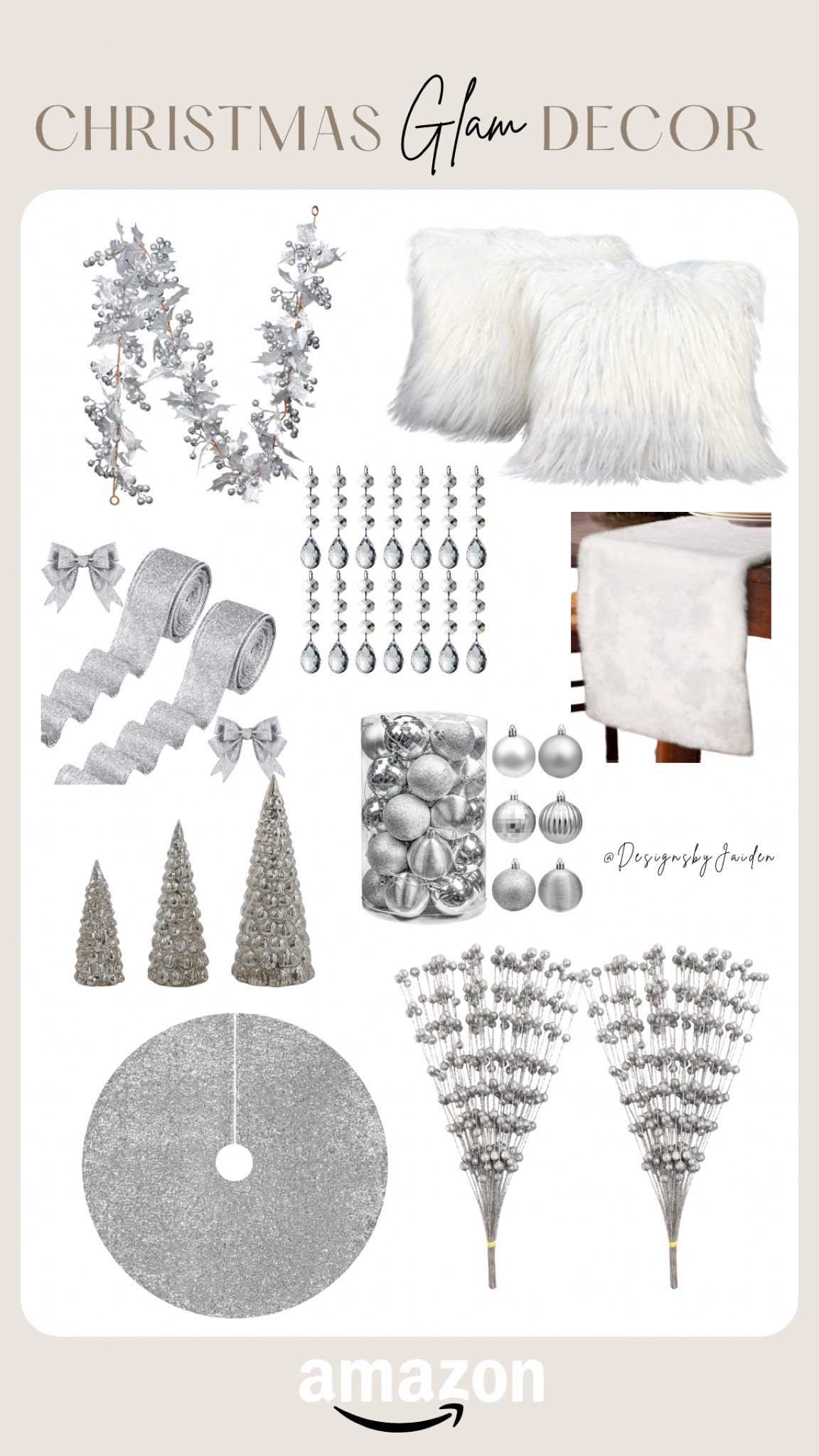 Hi gorgeous!! These amazon glam christmas decorations will make your house feel like a home this holiday season! Click the links below! Happy shopping!🎄❤️ 

Holiday decor, Christmas decor, glam Christmas decor, Christmas tree, silver Christmas tree, silver Christmas decor, Christmas wreaths, holiday decor, Garland, nutcrackers, silver Christmas, realistic Garland holiday, neutral, Christmas, decor, Christmas holiday, Christmas village, wreath, woven tree collar, tree collar, ornaments, candlesticks, stockings, stocking holder, home, decor, holiday, decor, ideas, holiday, decorations, holiday, decorations storage, holiday decor Christmas, holiday decor DIY, holiday decorating ideas, Christmas, decor, ideas, Christmas aesthetic, Christmas, Christmas crafts, Christmas tree, ideas, Christmas nails, Christmas gift ideas, Christmas 2022 trends, Christmas wallpaper, Christmas wreaths, Christmas decorations, Christmas decor ideas for living room, Christmas decor ideas DIY, Christmas decor ideas, 2022 trends, Christmas decorating ideas for the home, decorating ideas for the home, decor, decoration ideas party, decor home living room, home decor ideas, home office, home interior design, home office ideas, home decor styles, home, decor ideas living room, home decor ideas bedroom, home decor styles, home decor inspiration, home decor ideas living room on a budget, neutral living room, neutral, bedroom, neutral aesthetic, neutral, fall decor, neutral, winter, Decor, neutral Christmas decor, neutral Christmas tree, neutral Christmas tree decor, neutral Christmas tree ideas, neutral Christmas decorations, neutral Christmas ornaments, Christmas tree, fireplace, decor Christmas, festive decor, Thanksgiving decor, Thanksgiving decorations, Thanksgiving table settings, Thanksgiving aesthetic, Christmas deer decorations, Christmas deer decor, amazon home decor, amazon home decorations, amazon must haves, Amazon finds, amazon must haves for bedroom; amazon wishlist, Amazon Christmas gifts, amazon Christmas decor, Amazon Christmas list, Amazon, Christmas decorations, Amazon Christmas
