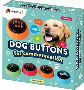 Amazon.com : VocalPups Dog Buttons for Communication Starter Pack - Female Voice, Dog Talking But... | Amazon (US)