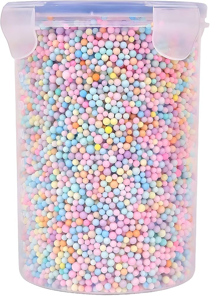CCINEE 80000 Pieces Foam Balls Slime Supplies Colorful Foam Beads 2-3mm for Art Homemade Slime, W... | Amazon (US)