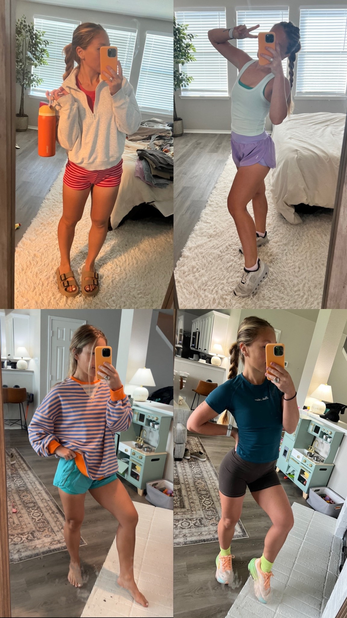My favorite cozy casual outfits from this week 💛 All of these are my go-to’s for running errands, getting steps in, or chasing my toddler in style. I’m all about athleisure that feels good, looks cute, and fits a busy mom life — think breathable fabrics, soft tanks, running shorts, easy sets, and comfy sneakers. Each look has those pretty, summery colors I love (without being too loud), and everything is super mix-and-matchable. Whether I’m heading out for a walk or grabbing groceries, these outfits make me feel put together without trying too hard. Linked everything here so you can shop it all in one spot!

#MomStyle #CozyCasual #LTKAthleisure #BusyMomOutfits #EverydayAthleisure #ColorfulSummerStyle #RunningErrandsOutfit #ComfyAndCute #LTKSummerLooks #AthleisureForMoms #OOTDInspo #MomWardrobe #SoftGirlAthleisure #EasyOutfitIdeas


#LTKActive #LTKFindsUnder50 #LTKStyleTip