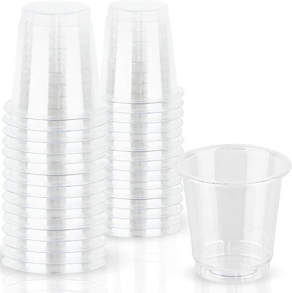 Blue Sky 2 Oz Clear PET Cups - 40 Count, Durable Plastic Shot Cups for Parties and Events | Amazon (US)