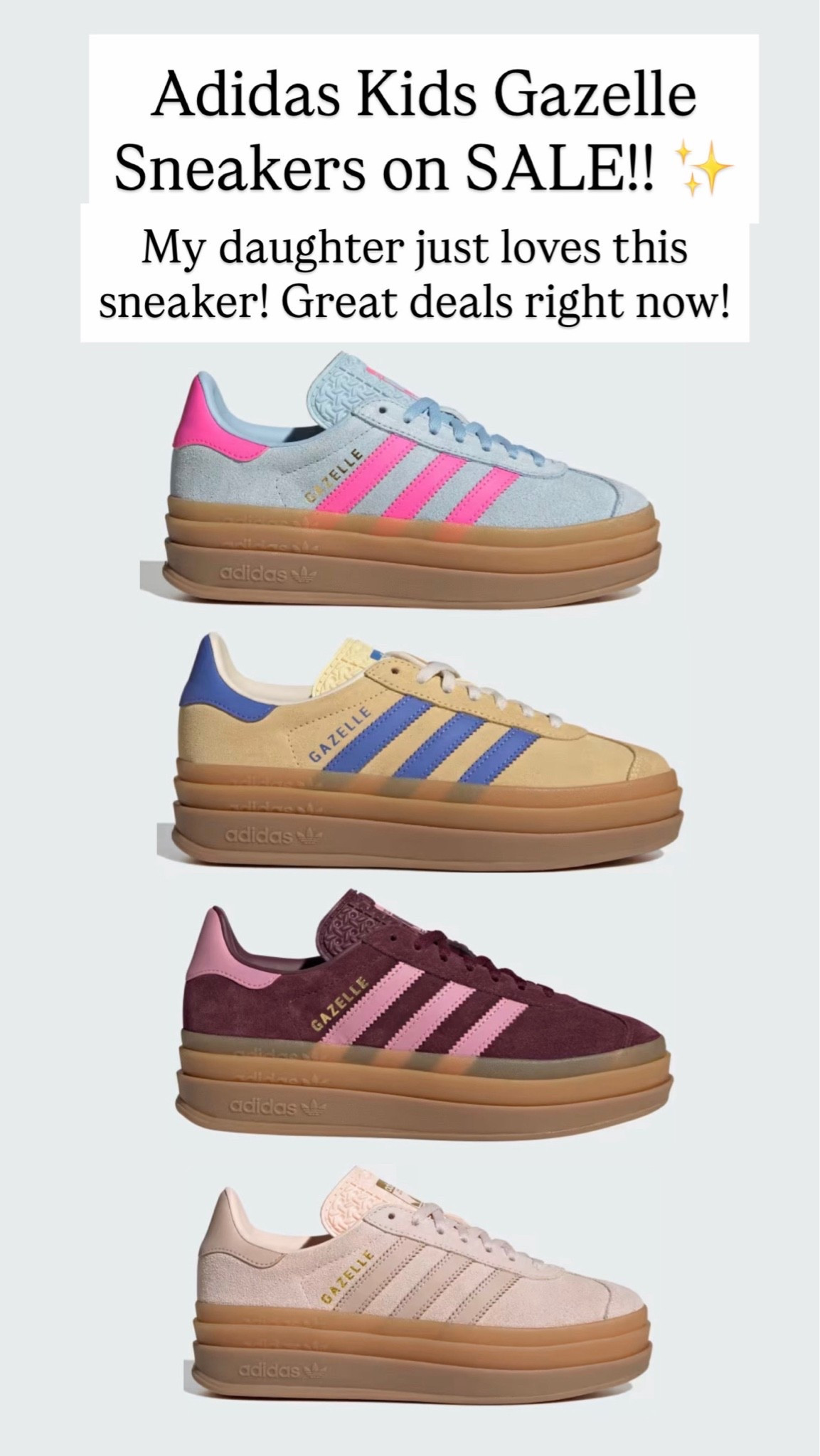 Adidas Gazelle sneakers are on sale for kids!

#LTKKids #LTKSaleAlert