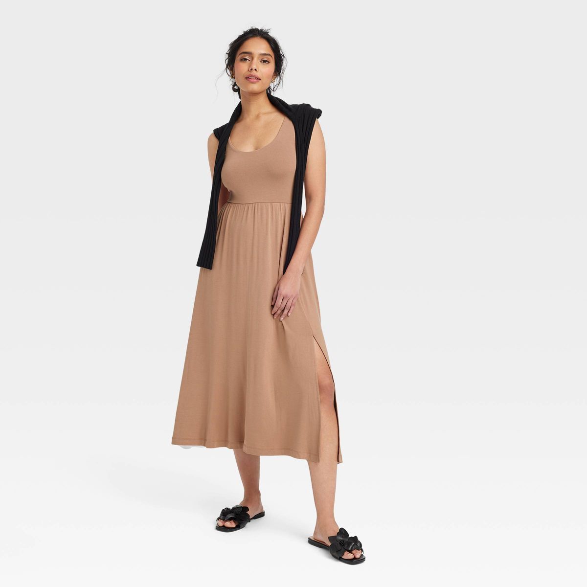 Women's Midi Ballet Dress - A New Day™ Brown M | Target