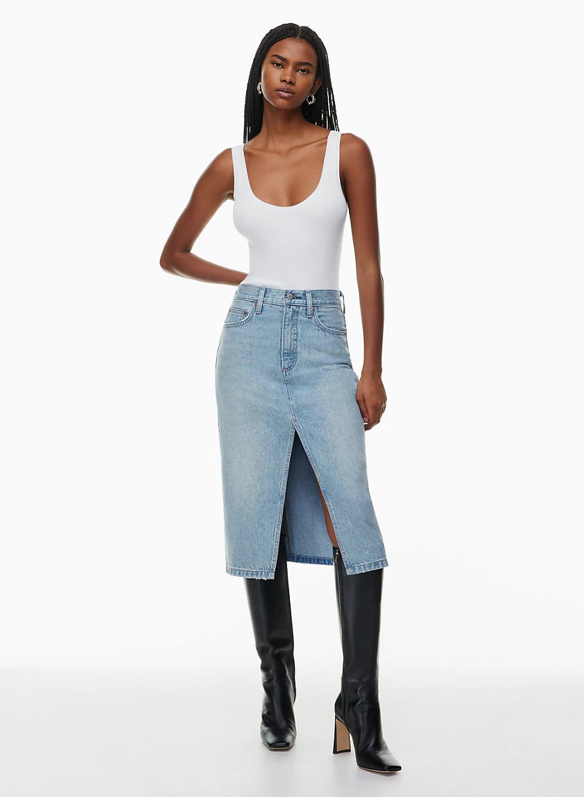 THE '90S HALLE JEAN SKIRT | Aritzia