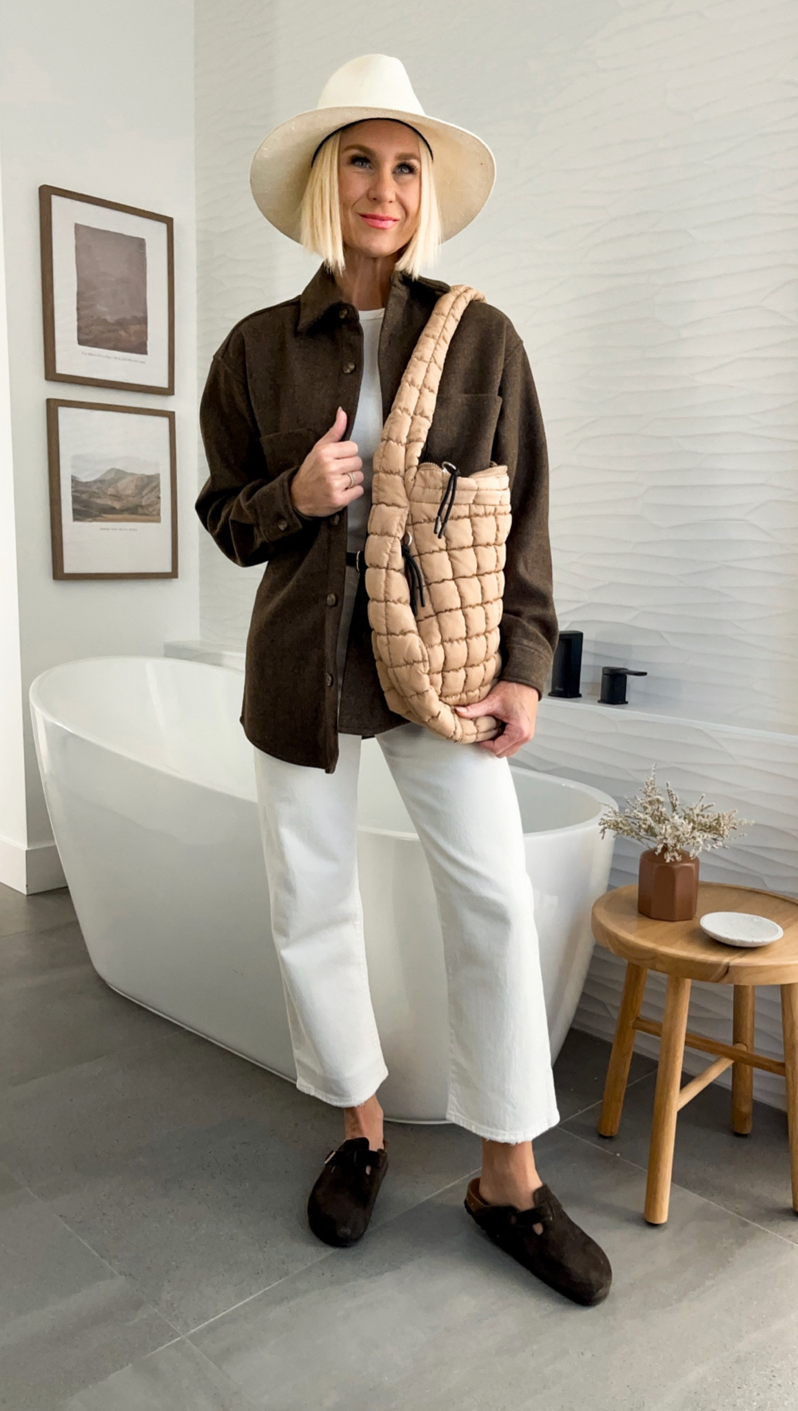 Wear your White jeans year-round. This pair is on sale for $68 bucks . . . And MOST OTHER pairs I share!
I love the non-see through fabric, and creamy white color. I shared three different flannels and shirt jacket from the boys & men’s sections.👌🏼 
Sizing:
Jeans: run tts, but I usually rec sizing UP in white jeans. (Tight white jeans 🚫)
🤎shirt jacket: men’s size small 
Beige 🤍check flannel: men’s small 
🖤🤎 flannel: boys XXL

#LTKsalealert #LTKmens #LTKSeasonal