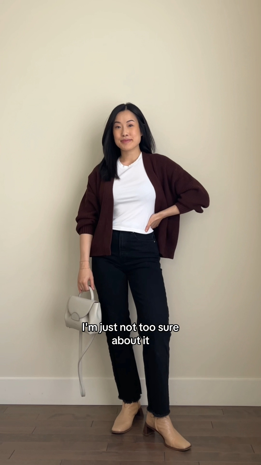 Cozy in a lucious chocolate brown knitted cardigan. Wearing Paper Label cardigan XS, Uniqlo tee size S, Everlane jeans size 24. Unavailable to link boots from L’intervalle and bag from Polene. 

#LTKHoliday #LTKStyleTip #LTKSeasonal