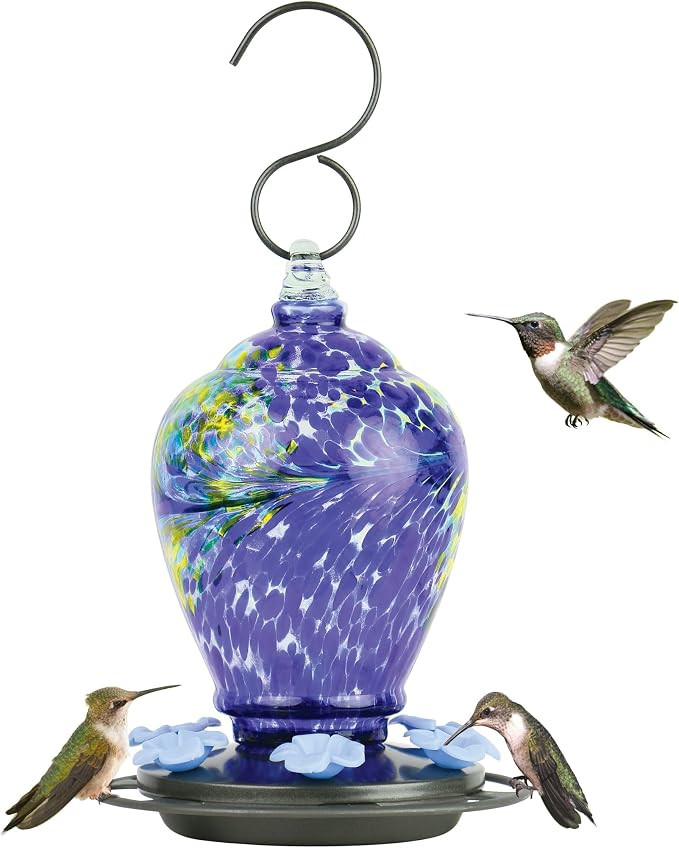 Nature's Way Bird Products AGF2 Hand Blown Artisan Gravity Spring Rain Hummingbird Feeder | Amazon (US)