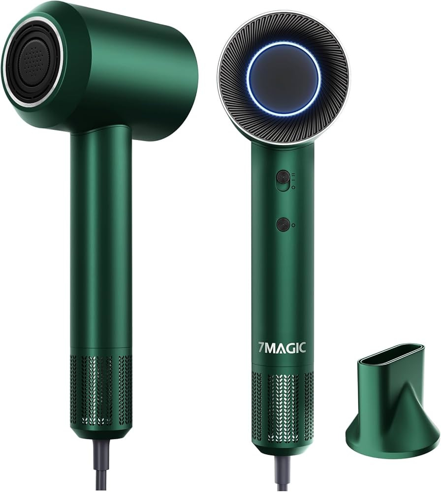 7MAGIC High-Speed Hair Dryer with 110,000RPM Brushless Motor for Fast Drying, Low Noise Blow Drye... | Amazon (US)