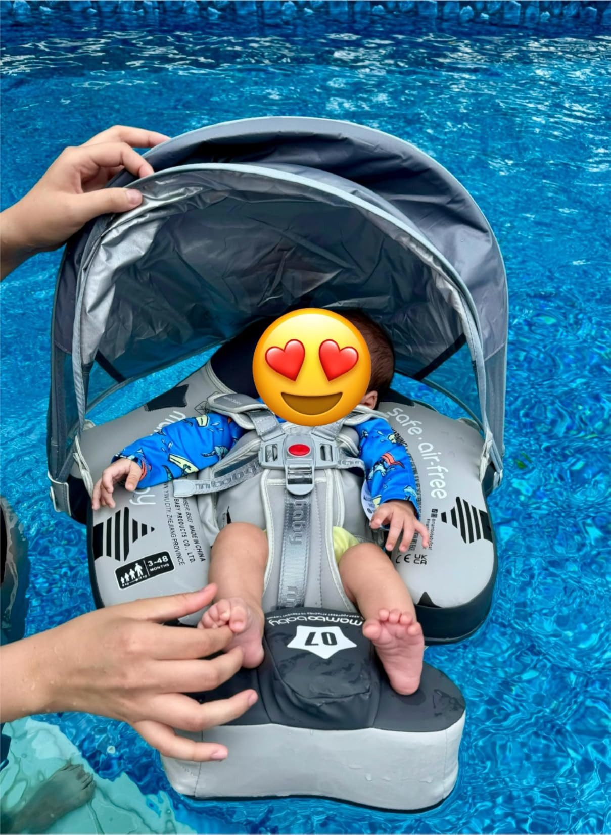 Mambobaby Float Upgrade Add Tail Baby Float with Canopy for Infant Waist Swimming Ring Swim Train... | Amazon (US)