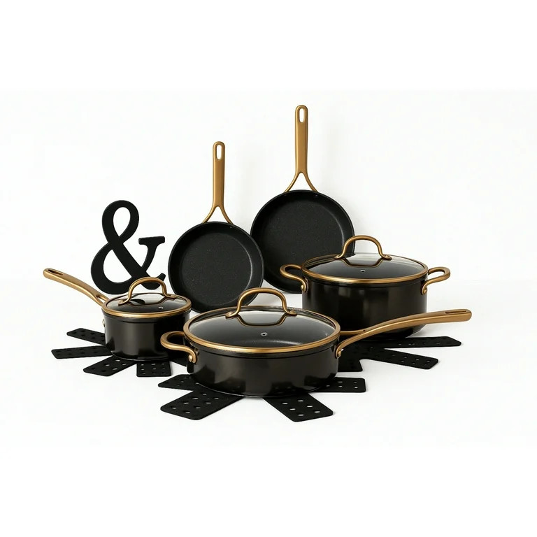 Thyme & Table Supreme 12-Piece Non-Stick Cookware Set, Pots and Pans Set- Bronze | Walmart (US)