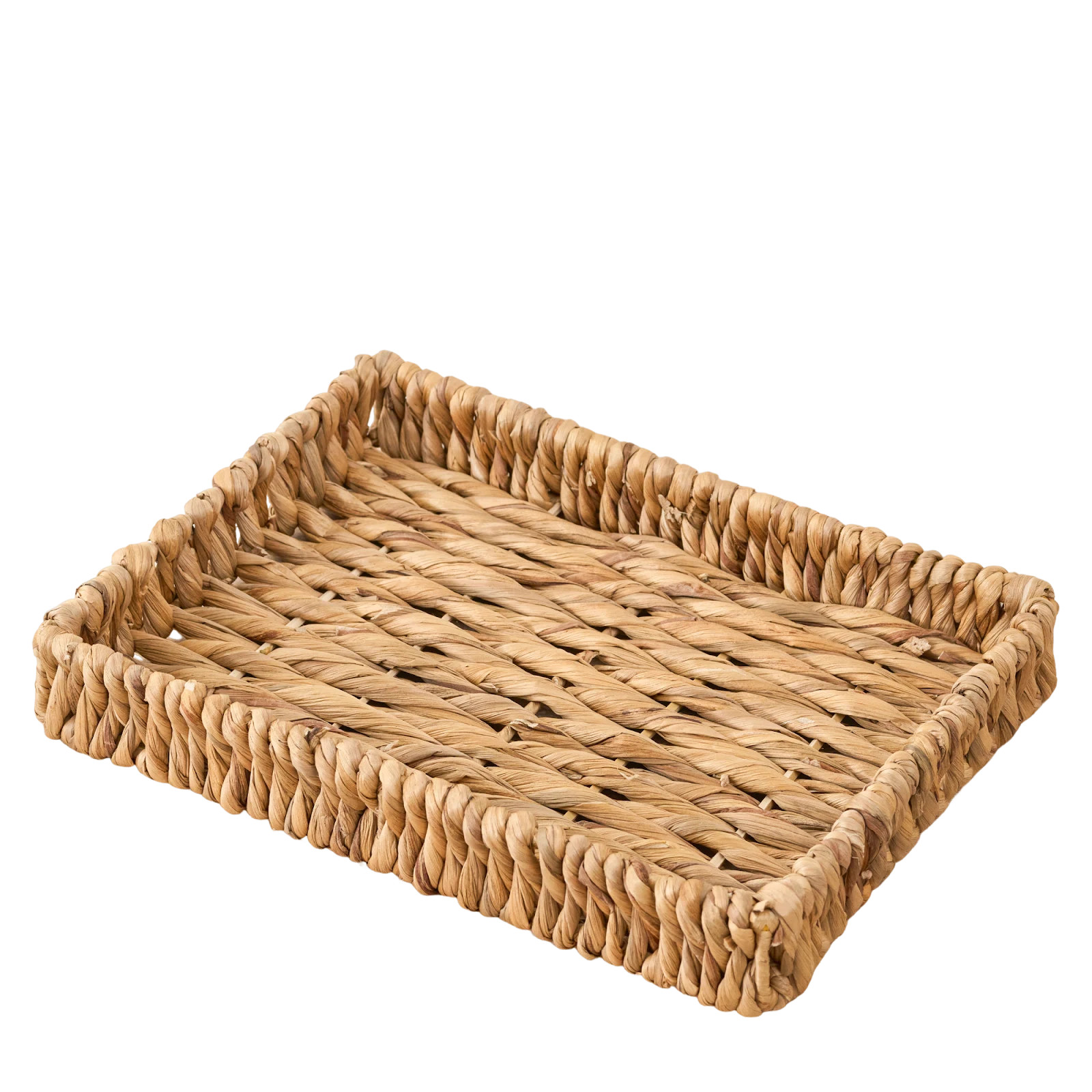 Isidore Water Hyacinth Woven Rectangular Kitchen and Serving Trays (Set of 2) - 13.7" x 9.8" x 1.... | Wayfair North America