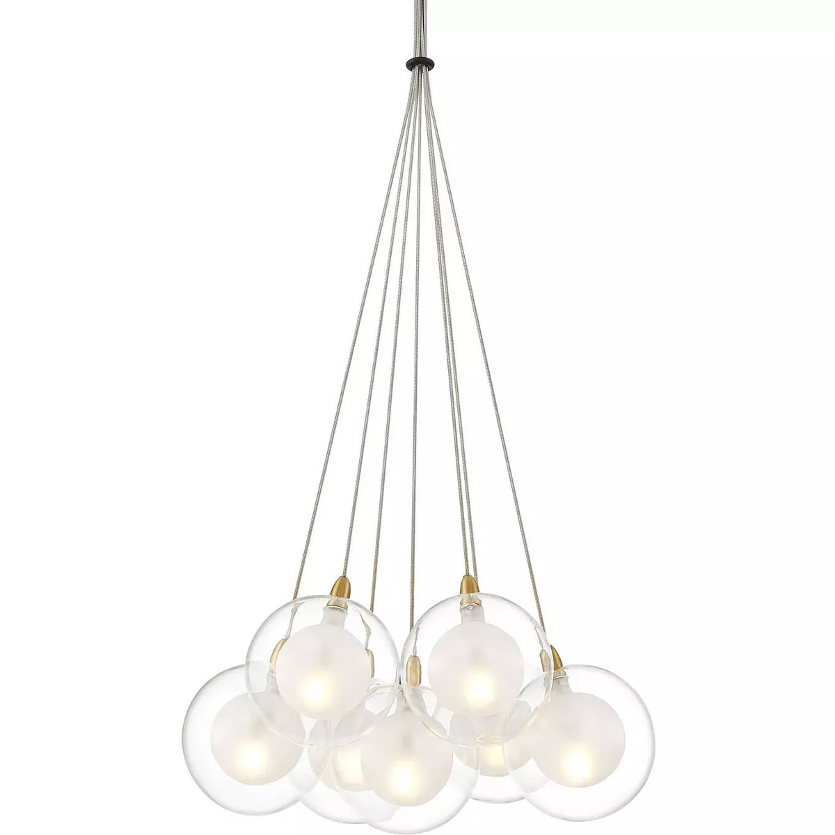 Possini Euro Design Gold Mini Chandelier 12" Wide Modern Cluster Clear Glass Globe Shade 7-Light ... | Target