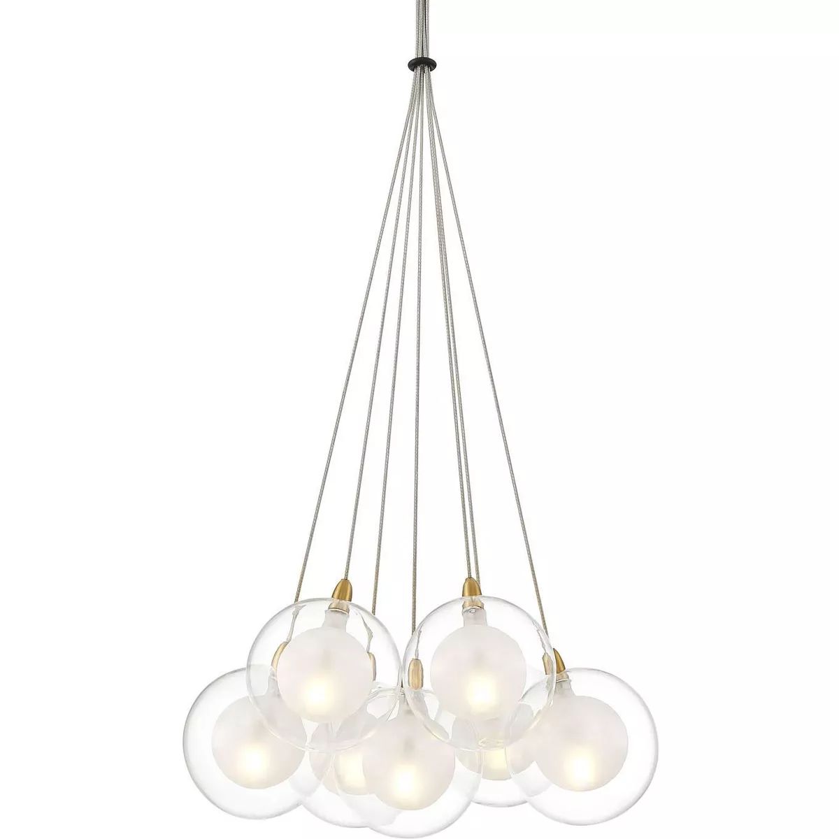 Possini Euro Design Gold Mini Chandelier 12" Wide Modern Cluster Clear Glass Globe Shade 7-Light ... | Target