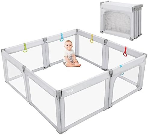 Foldable Baby Playpen, Dripex Upgrade Kids Large Playard with 5 Handlers,Indoor & Outdoor Kids Ac... | Amazon (US)