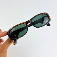 Authentic Vintage 90S Brown Tortoise Rectangle Sunglasses | Etsy (US)