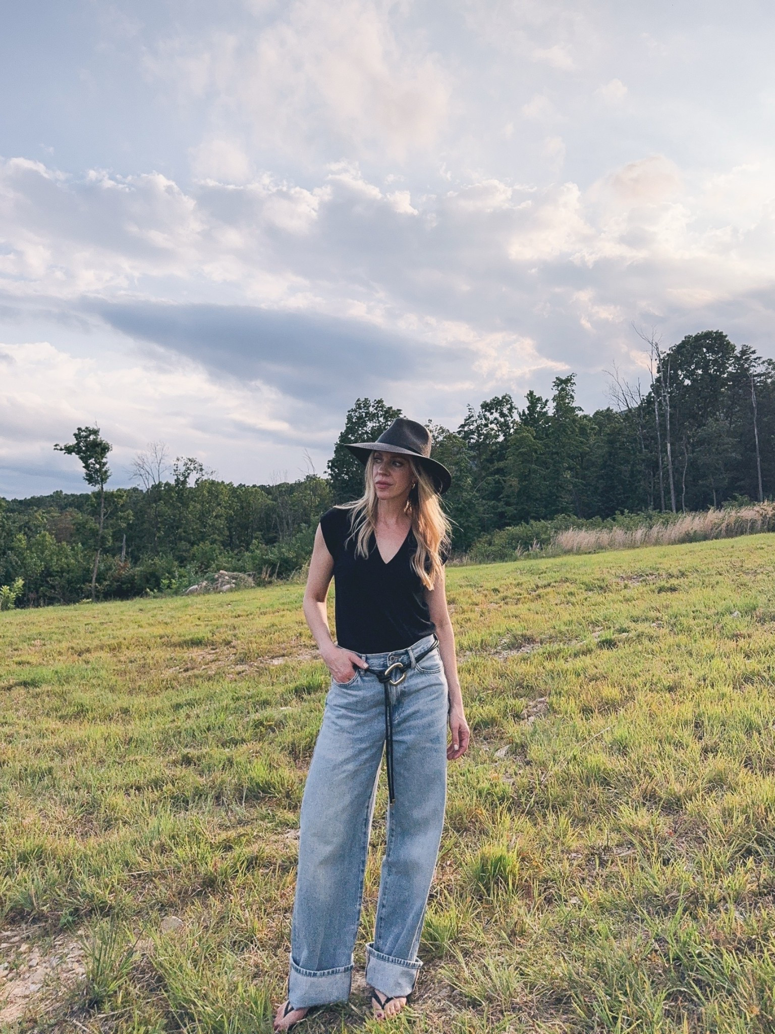 Country concert outfit, country weekend style, @Zara cuffed baggy jeans, leather wrap belt, @Janessa Leone straw hat

#LTKSeasonal #LTKTravel #LTKdayinmylife