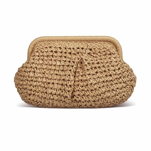FUKEFUKEUS Straw Clutch Purse for Women, Cloud Dumpling Pouch, Straw Crossbody Shoulder Handbag, Summer Beach Woven Bag 2025 | Amazon (US)