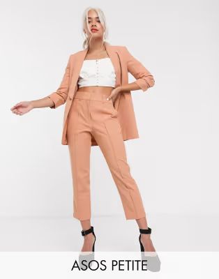 ASOS DESIGN Petite mix & match tailored suit in blush | ASOS (Global)