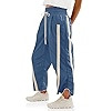 Fisoew Women's Baggy Wide Leg Pants Casual Drawstring Elastic Waisted Contrast Color Workout Y2K ... | Amazon (US)