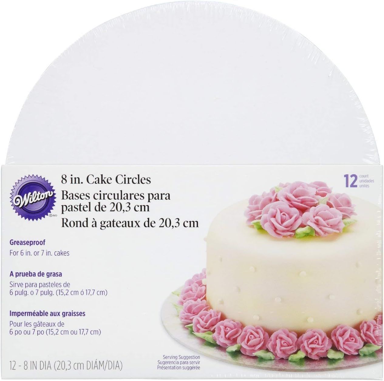 Wilton 8-Inch Cake Circle, 12-Pack | Amazon (US)