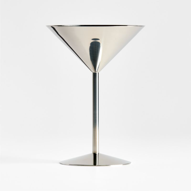 Easton 8-oz. Silver Martini Glass + Reviews | Crate & Barrel | Crate & Barrel