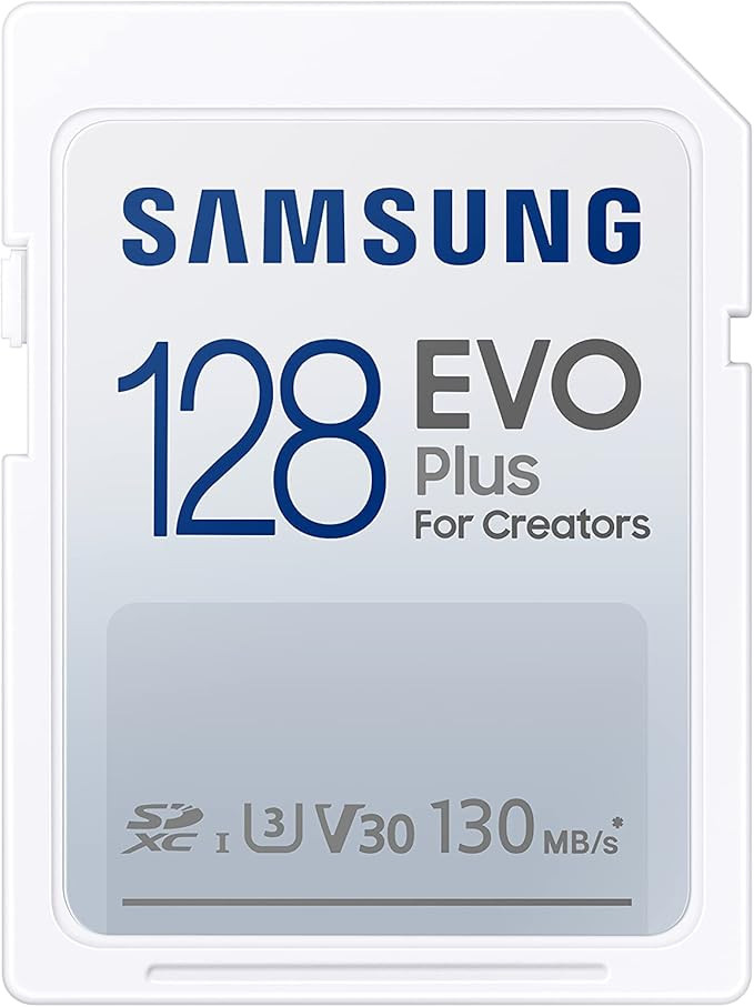 Samsung EVO Plus Full Size 128 GB SDXC Card 130MB/s Full HD & 4K UHD, UHS-I, U3, V30 (MB-SC128K/A... | Amazon (US)