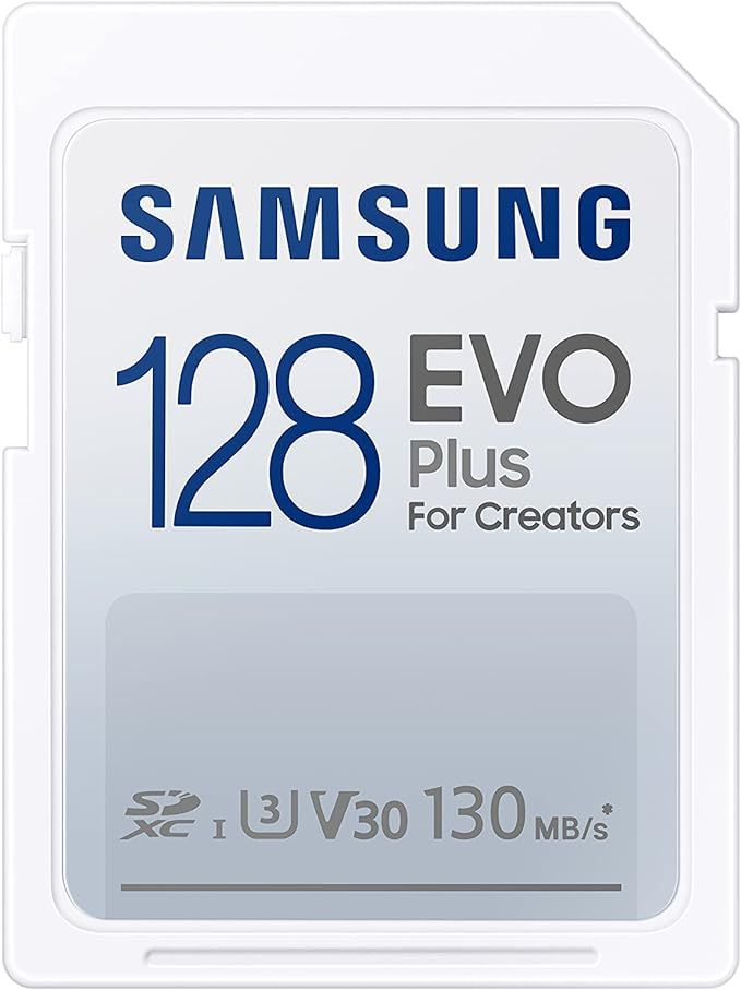 SAMSUNG EVO Plus Full Size 128 GB SDXC Card 130MB/s Full HD & 4K UHD, UHS-I, U3, V30 (MB-SC128K/A... | Amazon (US)