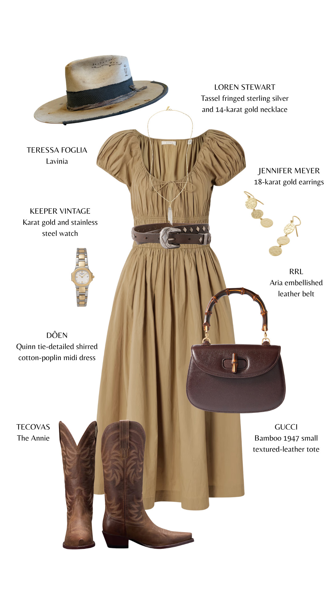 A cinched cotton midi, rich leather accents, and classic cowboy boots—heritage charm with a polished, feminine touch.

#WesternElegance #ModernCowgirl #MidiDressStyle #CowboyBoots #ClassicWithATwist #NeutralStyle #WesternChic #EffortlessLuxury
 

 #LTKgrwm #LTKootd #LTKBeauty