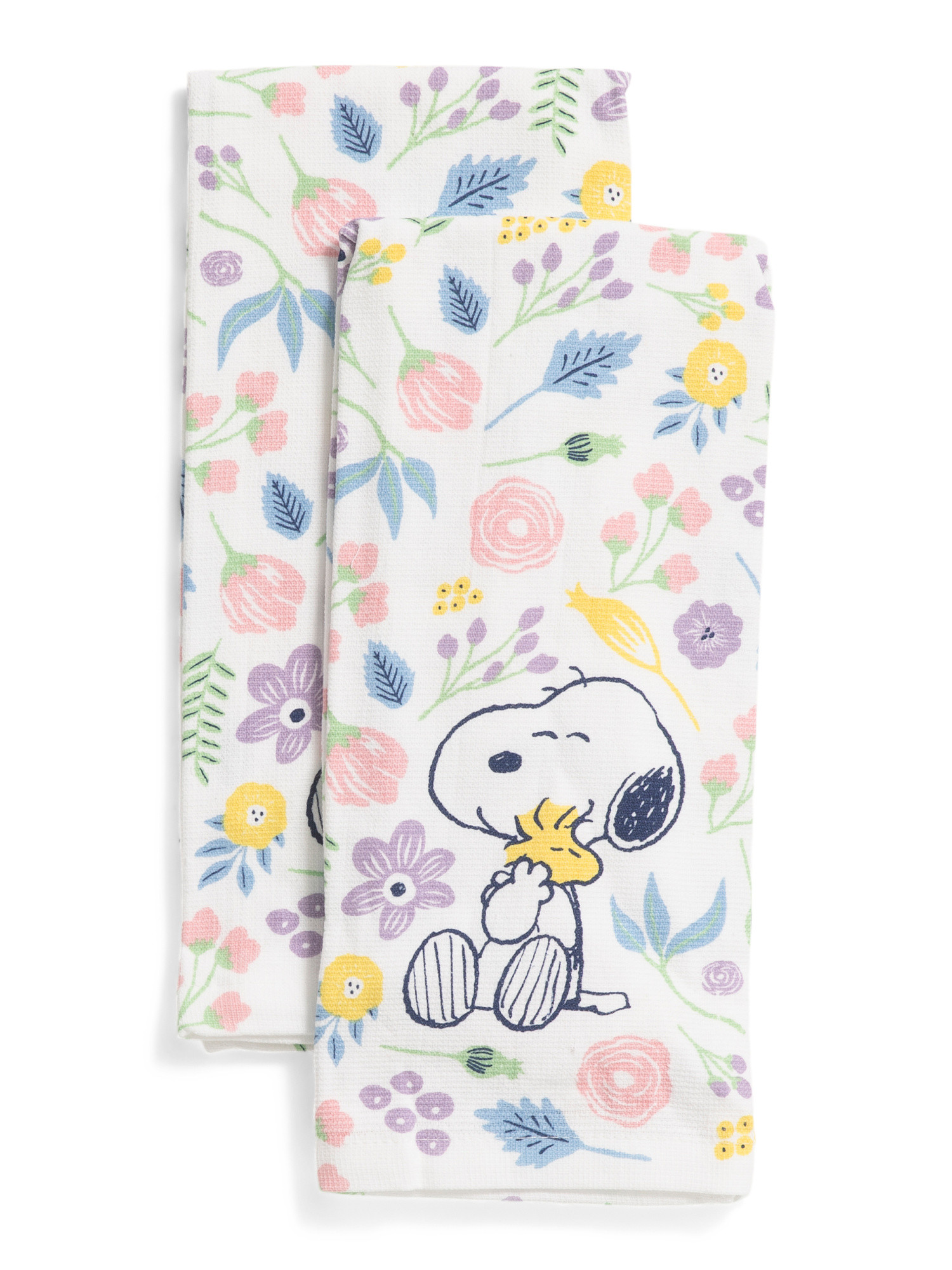 2pk Snoopy Floral Kitchen Towels | TJ Maxx