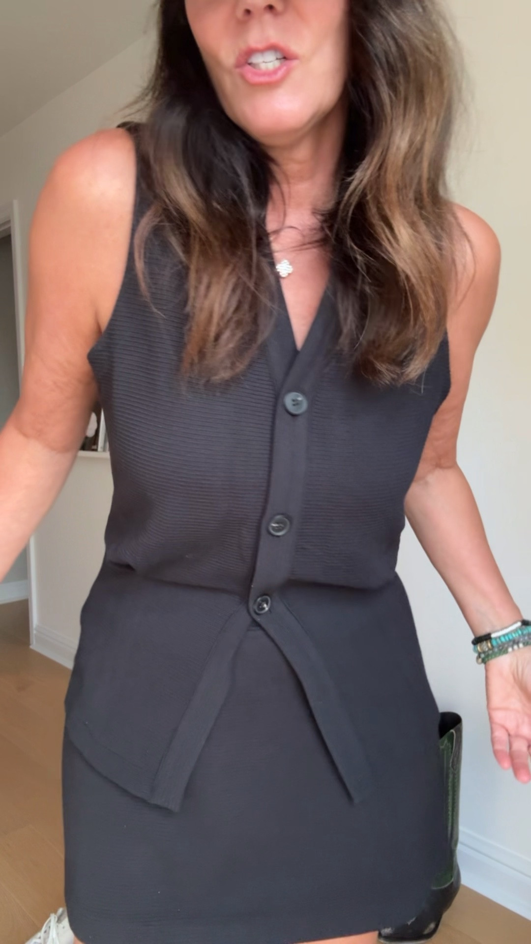 @Spanx  skirt and vest set. Wearing medium. Covo & eve makes your legs look so much better ❤️ I’ll be using this stuff forever! 

#spanxpartner

#LTKBeauty #LTKTravel #LTKOver40