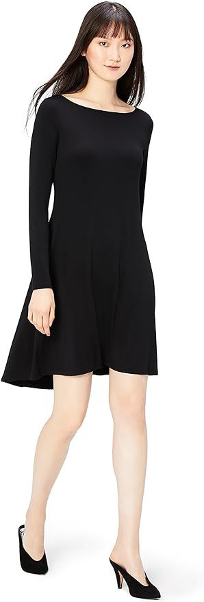 Amazon Brand - Daily Ritual Women's Jersey Long-Sleeve Bateau-Neck Dress | Amazon (US)