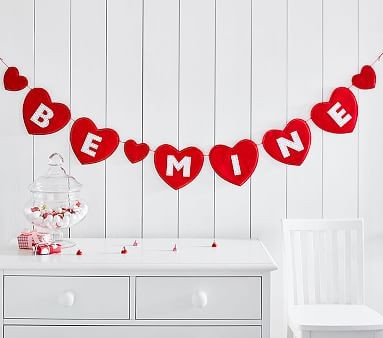 "Be Mine " Heart Garland | Pottery Barn Kids