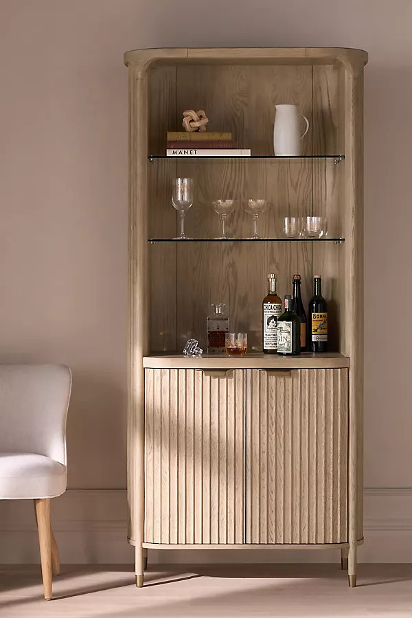 The Isla Fluted-Wood Hutch | Anthropologie (US)