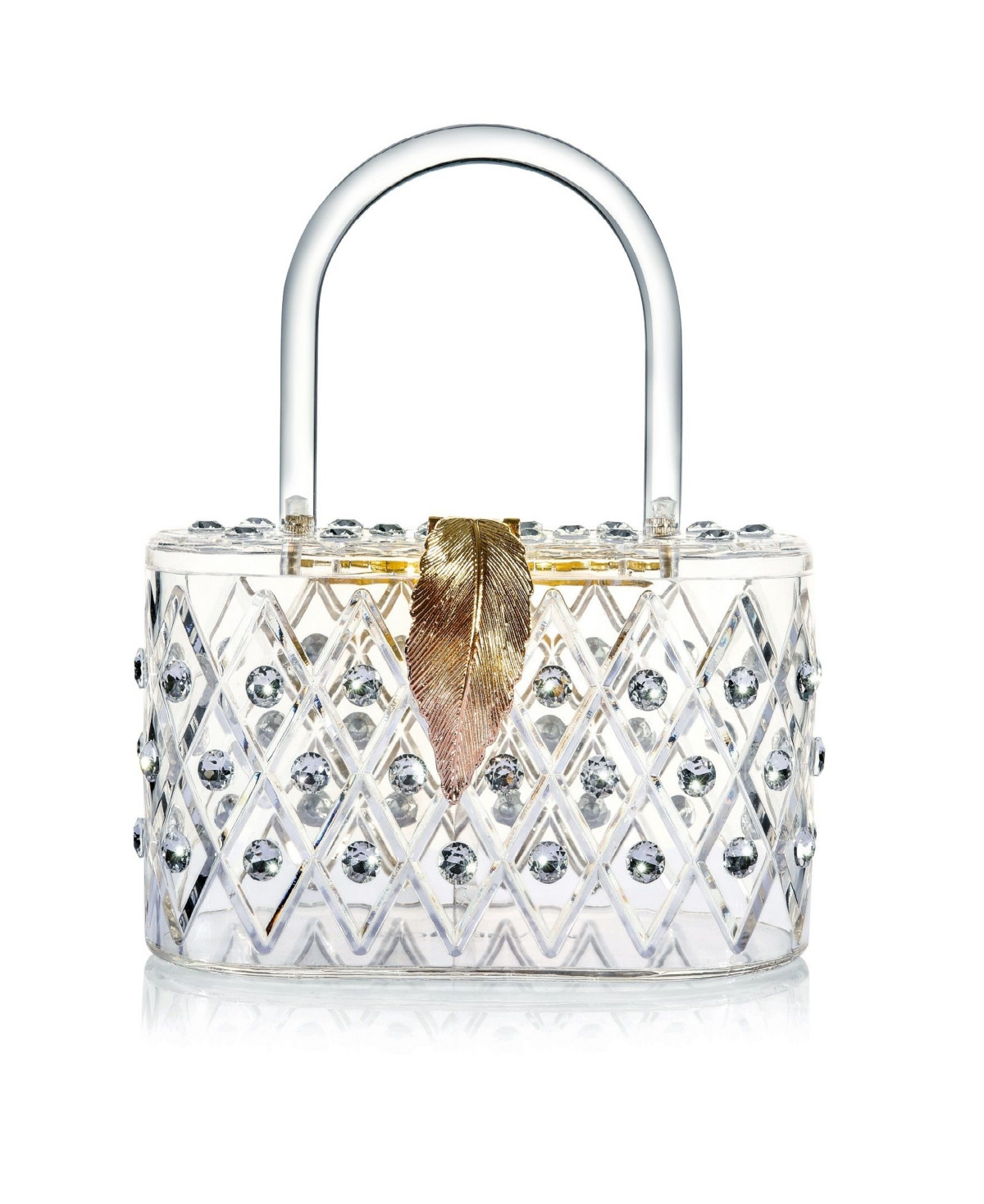 Milanblocks "The Princess" 50's Style Top Handle Crystal Box Clutch Handbag | Macys (US)