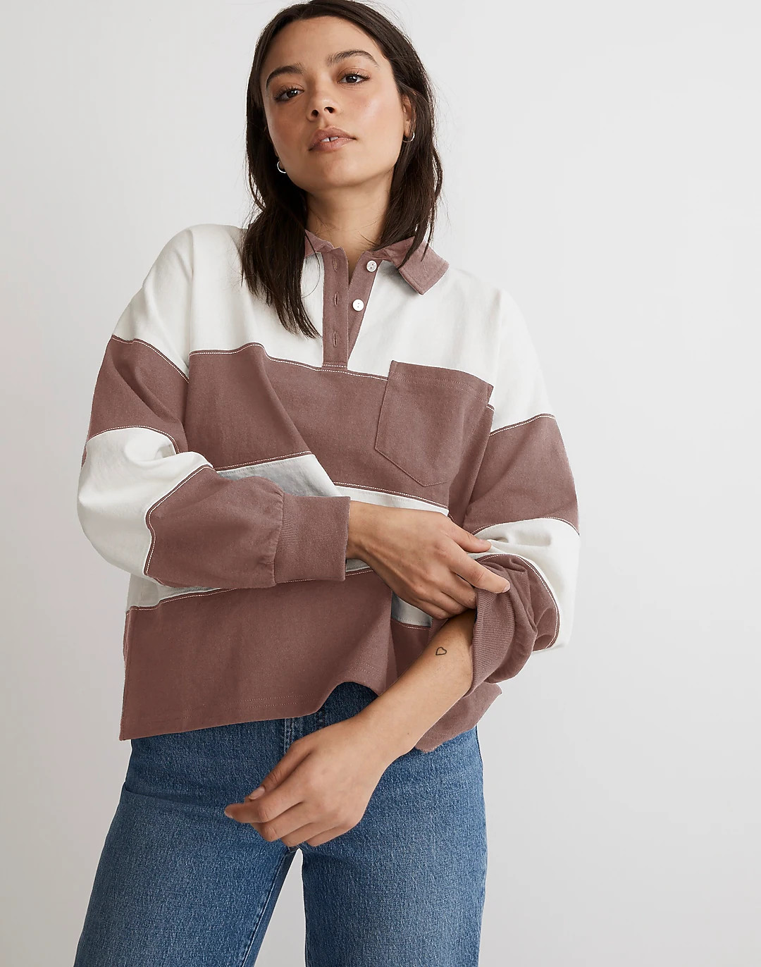 Striped Rugby Polo Shirt | Madewell