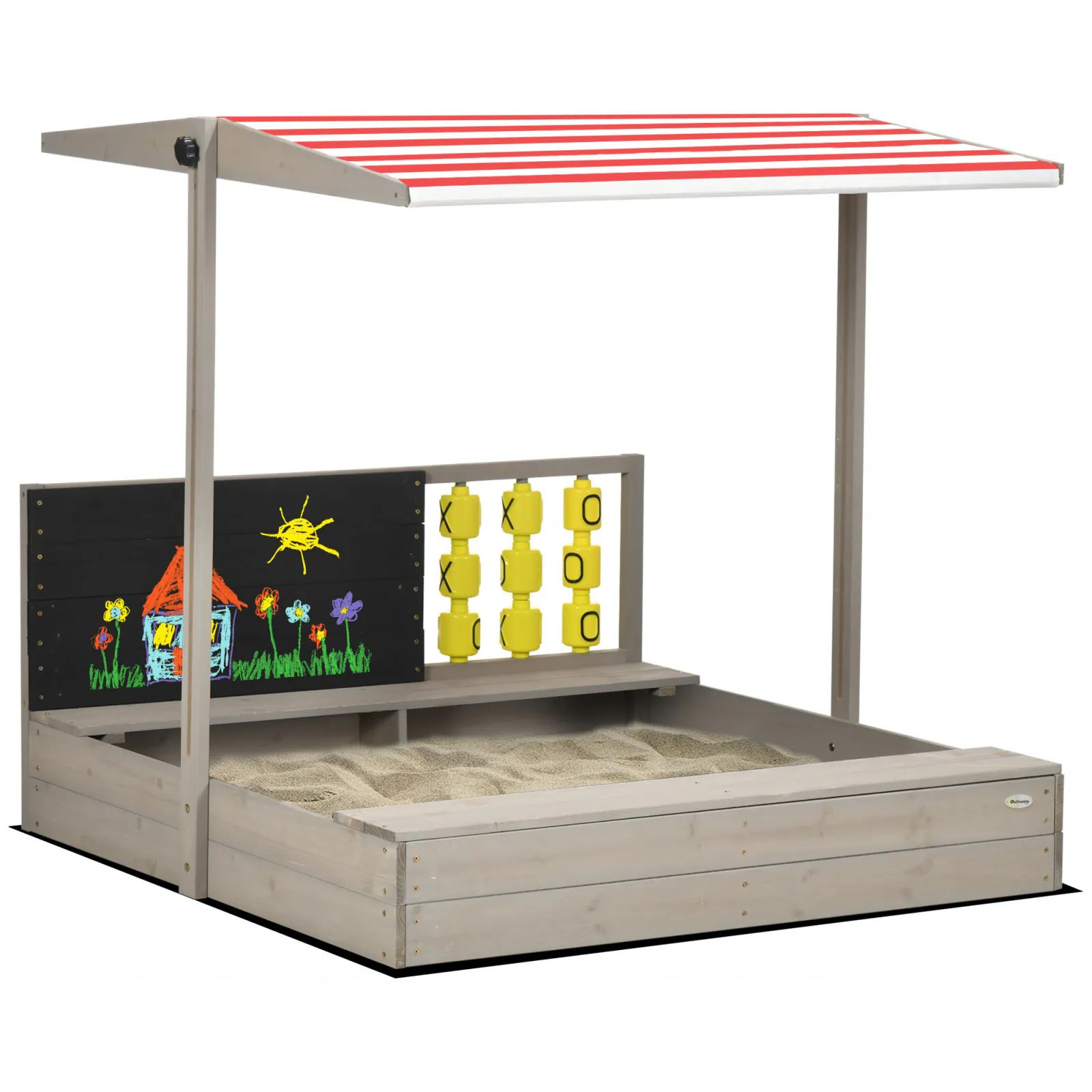Maocao Hoom 45-in x 44.5-in Brown Rectangular Wood Sandbox | BH06090 | Lowe's