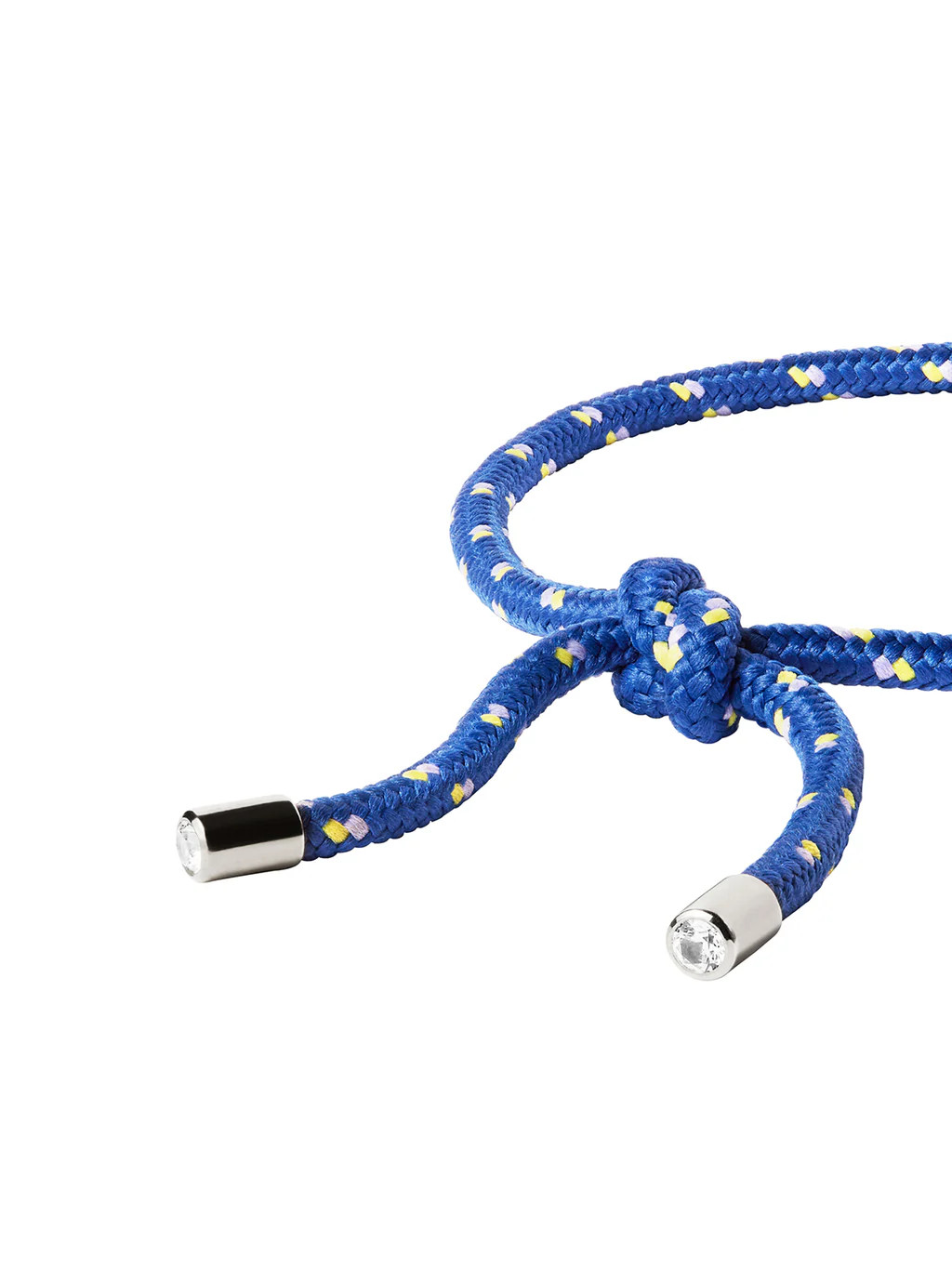 PARACORD BLEU TIE ANKLET, SILVER | Dorsey