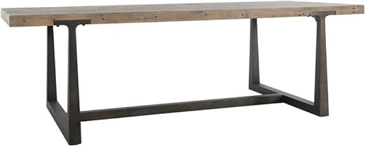 Amazon.com - Kosas Home Trident 94" Reclaimed Pine Wood and Iron Dining Table in Brown - Tables | Amazon (US)