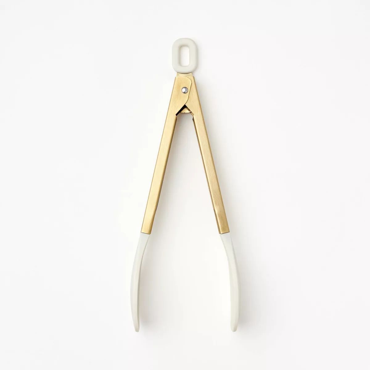 9" Stainless Steel Tongs with Silicone Champagne Light Gold - Figmint™ | Target