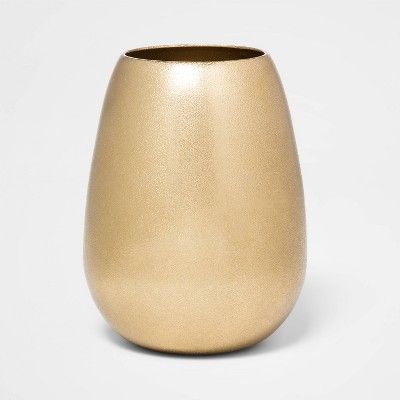 6.1" x 4.1" Brass Hurricane Vase Gold - Threshold™ | Target