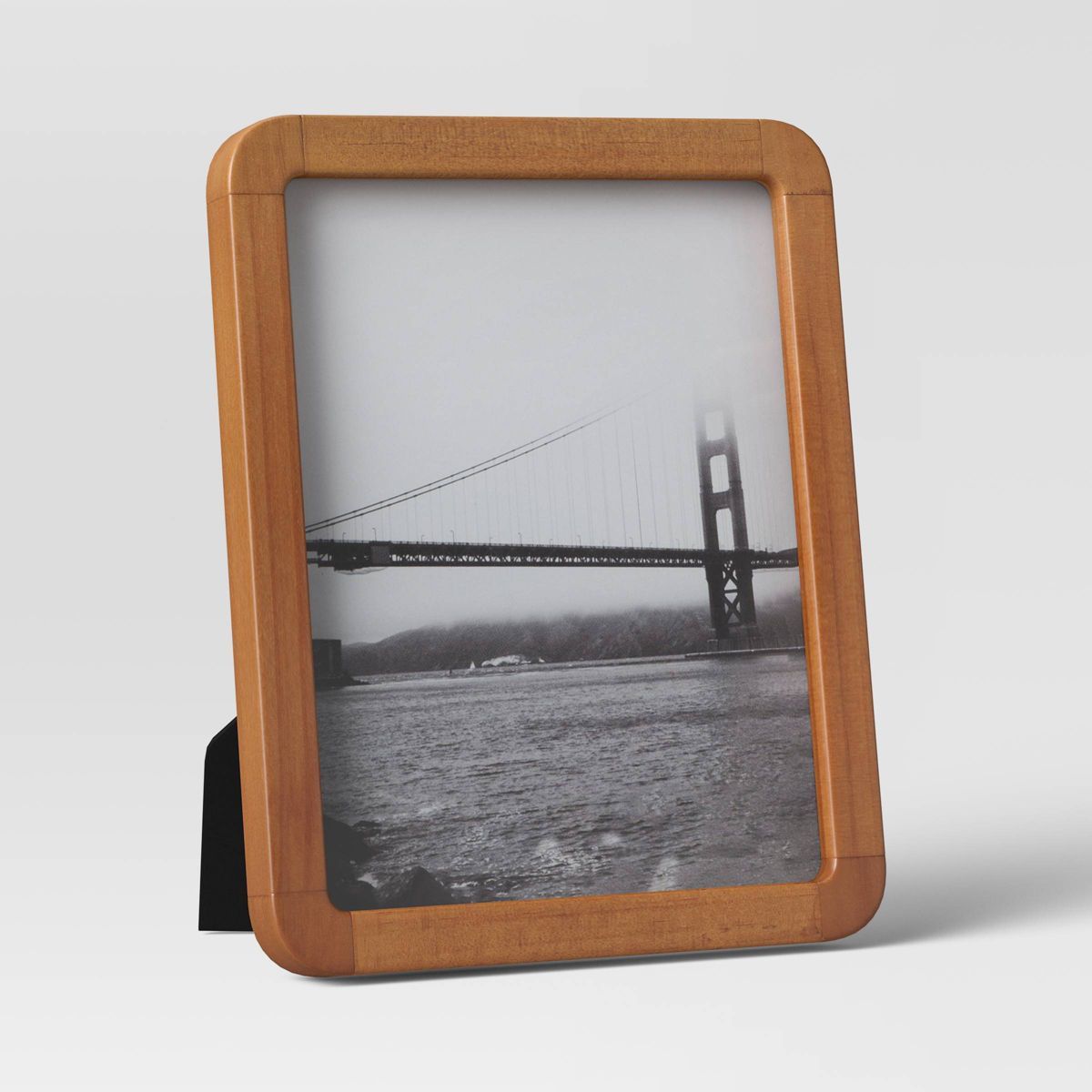 Rounded Corner Medium Wood Single Image Table Frame Brown - Threshold™ | Target
