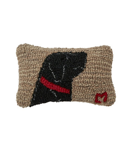 Wool Hooked Throw Pillow, Begging Black Lab, 8" x 12" | L.L. Bean