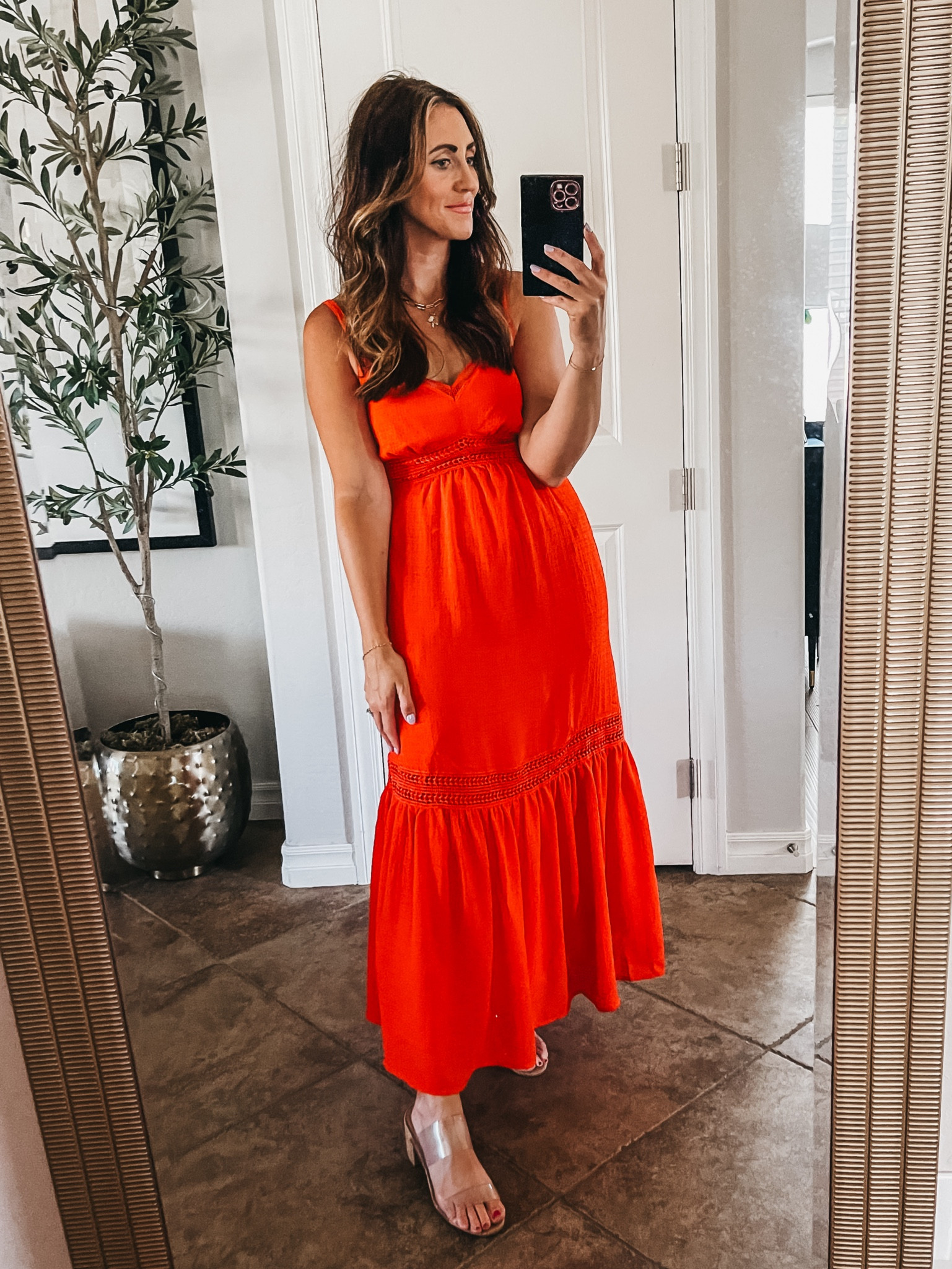 Red Maxi dress with ruffle tier & crochet detail ❤️💃🏻❤️ wearing size XS

#LTKstyletip #LTKsalealert #LTKfindsunder50