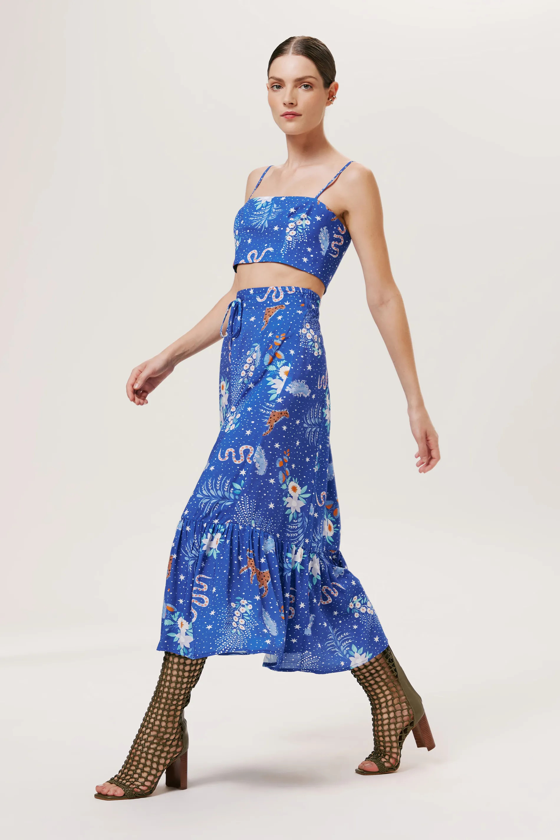 Saia Babados Floral | OffPremium (BR)