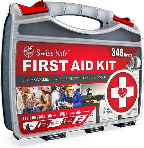 2-in-1 First Aid Kit (348-Piece) 'Double-Sided Hardcase' + Bonus 32-Piece Mini Kit: Perfect for H... | Amazon (US)