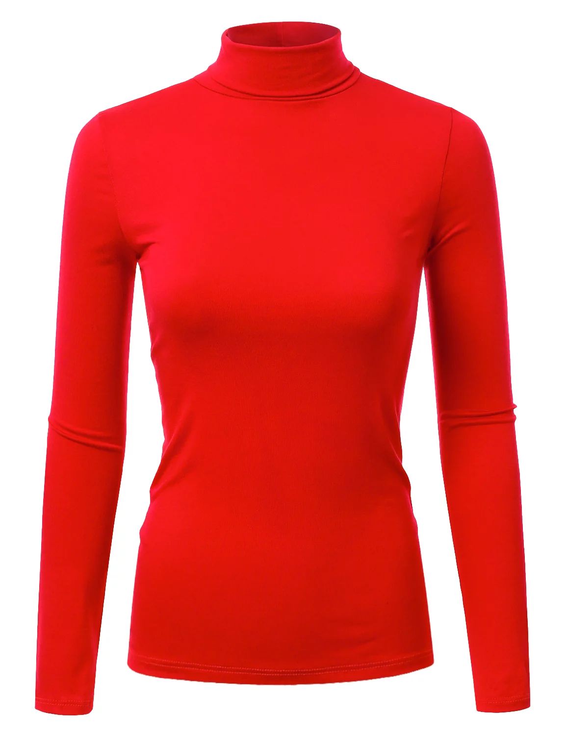 Doublju Women's Long Sleeve Turtleneck Lightweight Pullover Top Sweater with Plus Size - Walmart.... | Walmart (US)